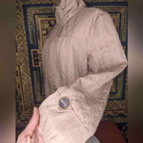 600West Tan Zip Up Jacket Size Large - Picture 3 of 9